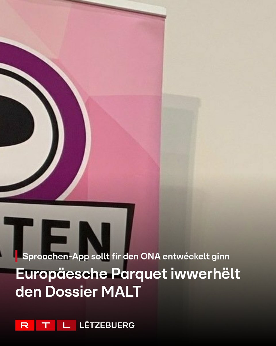 RTLlu's tweet photo. Am Kader vun der Enquête ëm den Dossier MALT wäert den europäeschen Parquet d'Affär iwwerhuelen. https://t.co/sOf8ZKWyUs https://t.co/SkvsFHqjIs