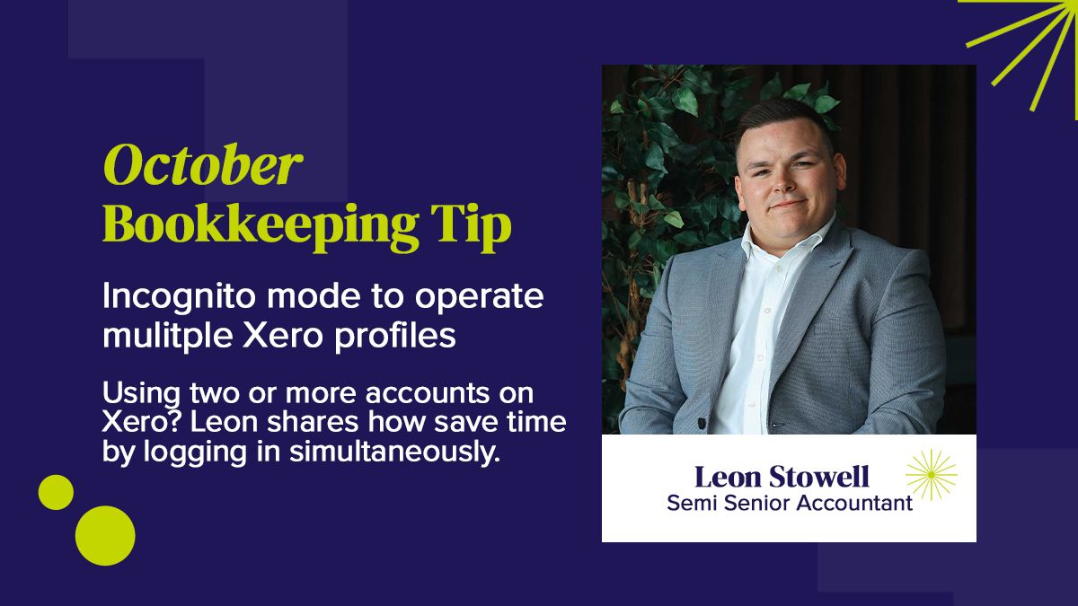 Do you use <a href="/Xero/">Xero</a>?

Useful for bookkeeping with multiple connected businesses, incognito mode is ideal for those who use two or more accounts.

Leon explains more in his latest bookkeeping tip: buff.ly/3slrC9L 

#Xero #Bookkeeping #AccountingTips