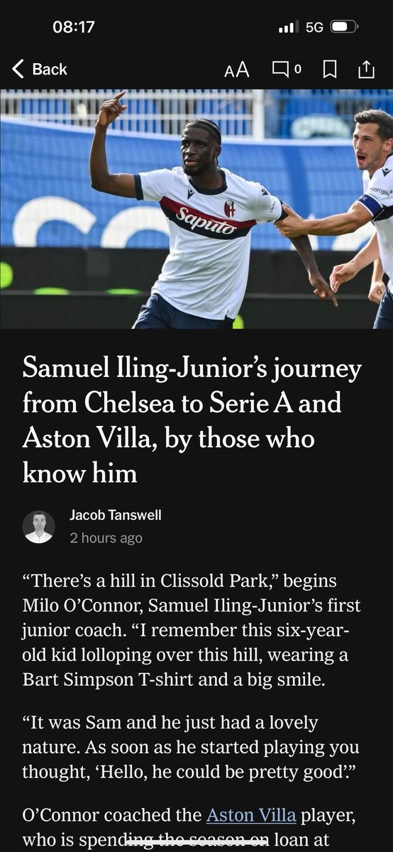 MyFootballCoach's tweet image. Great to feature in @TheAthletic thanks to  Jacob Tanswell for the invite to talk about my work with my client Aston Villa and England’s Samuel Iling Jnr

#football #soccer #individualdevelopment