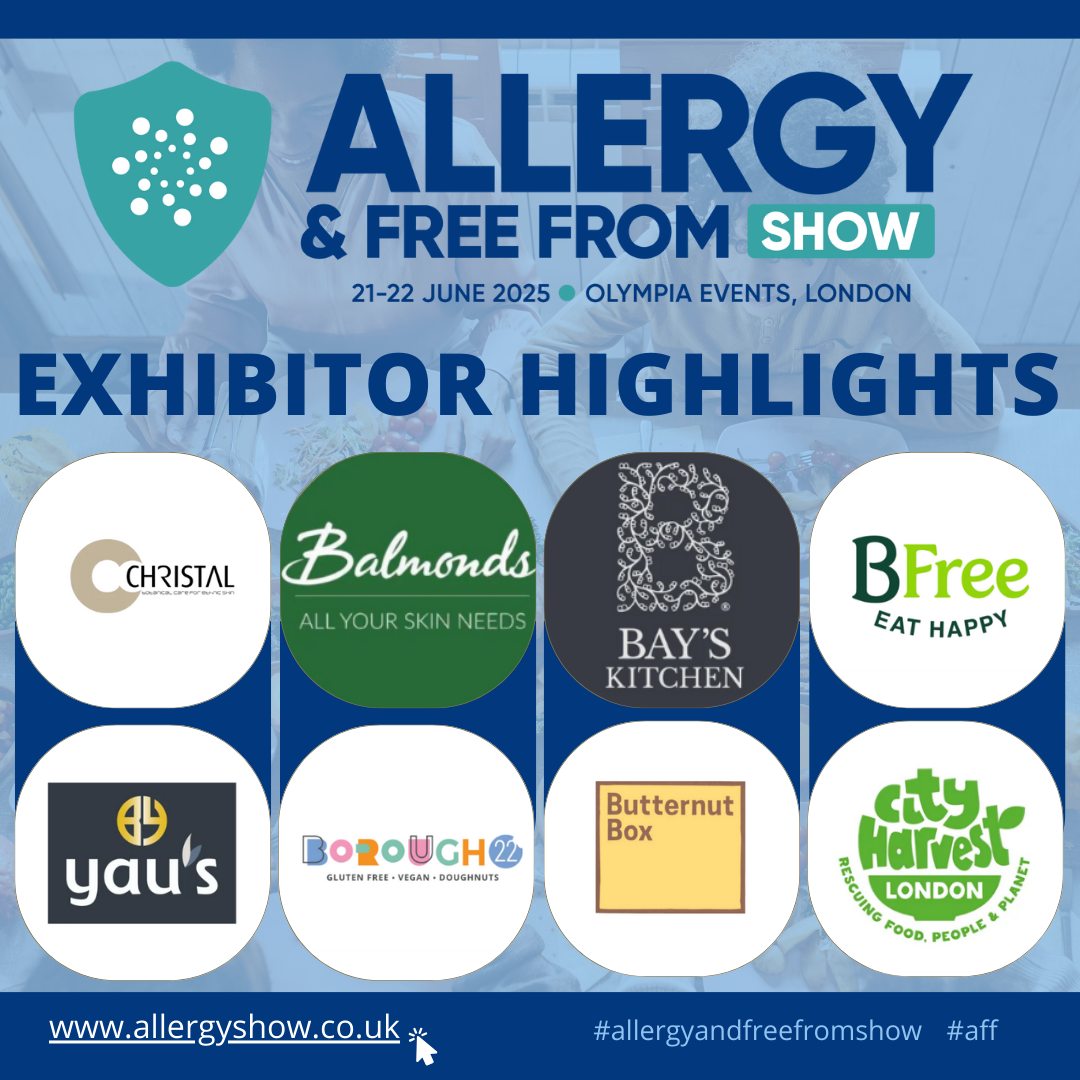 Prepare your appetite and be ready for these delightful brands that will be exhibiting at The Allergy &amp; Free From Show 2025! #theallergyandfreefromshow