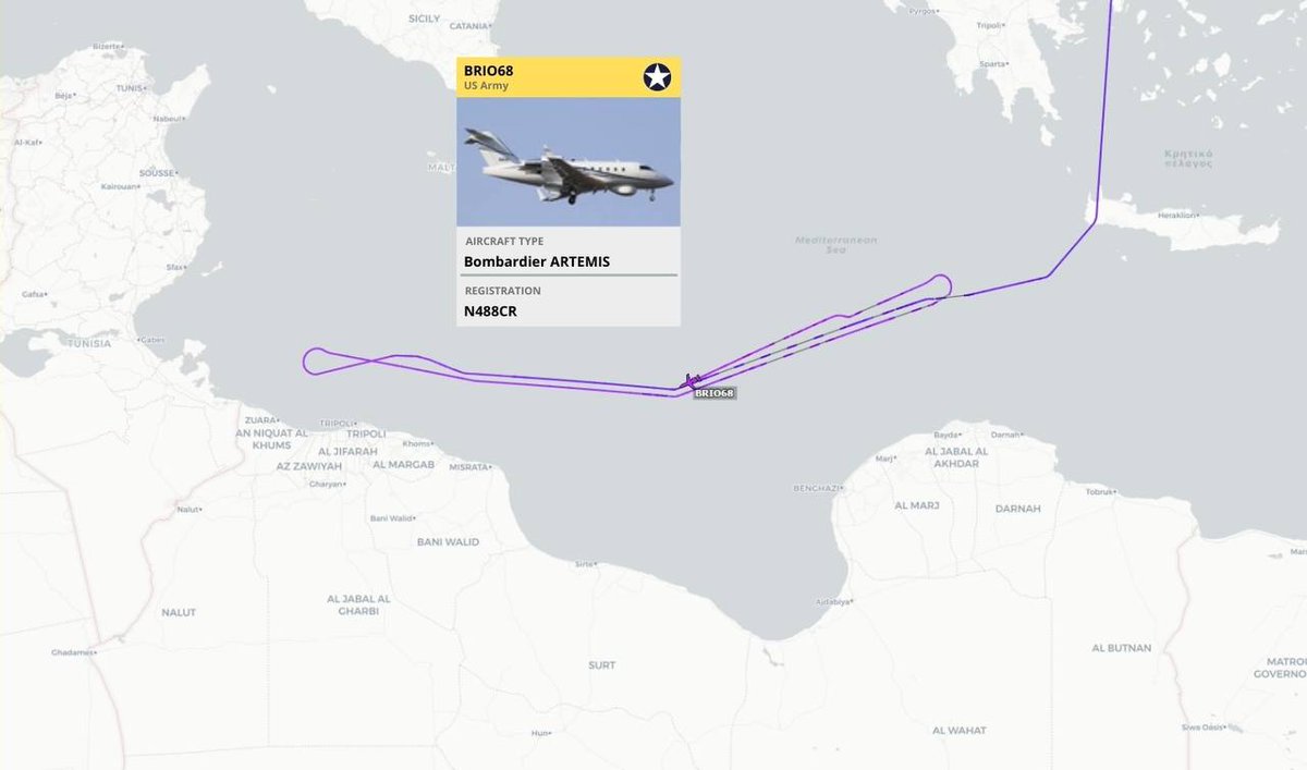 newstop_africa's tweet photo. Un avion de reconnaissance #américain a volé au large des côtes #libyennes https://t.co/0JDc0PbojL https://t.co/OEa3R5YRGH