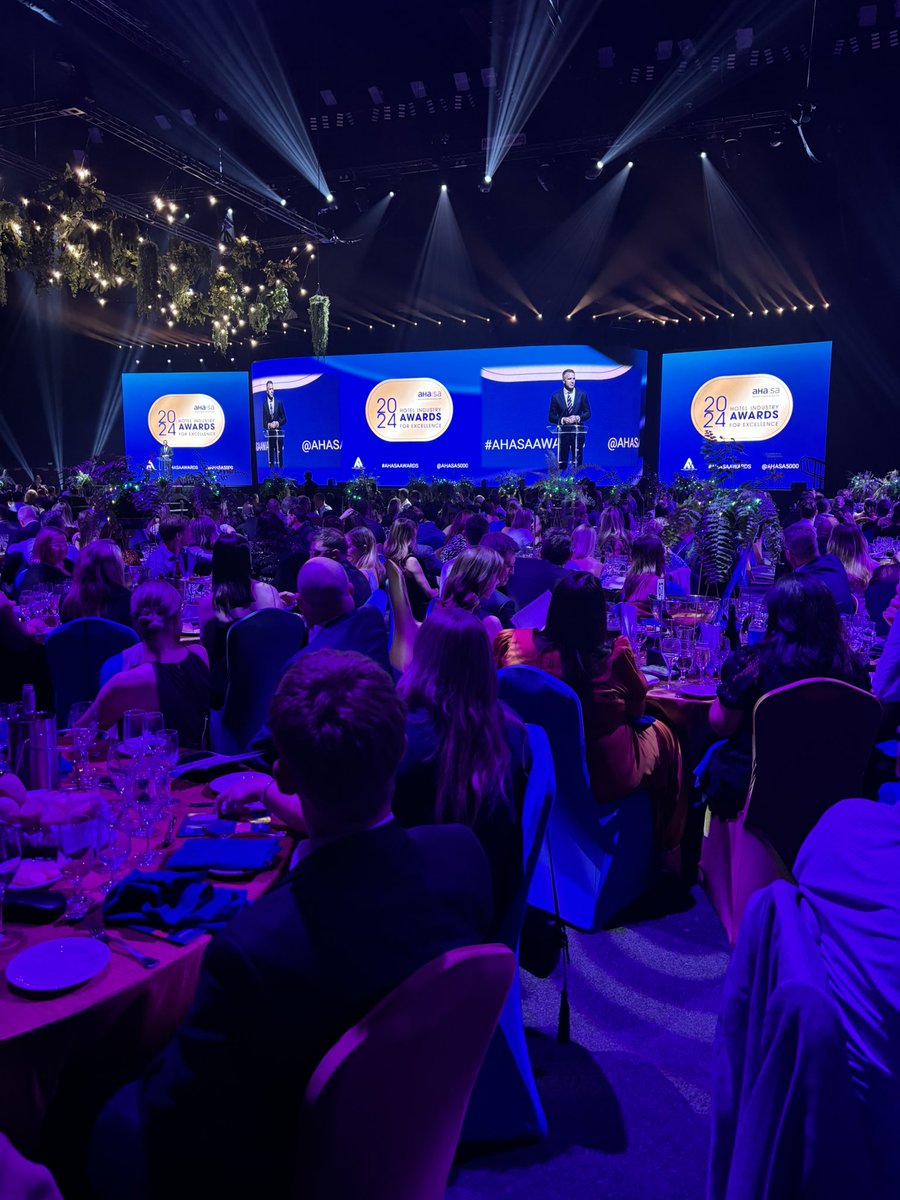 Tonight we recognise the quality and outstanding service delivery in our hotel sector at the <a href="/AHASA5000/">AHA|SA</a> Hotel Industry Awards for Excellence - congratulations to all the nominees and awardees tonight.