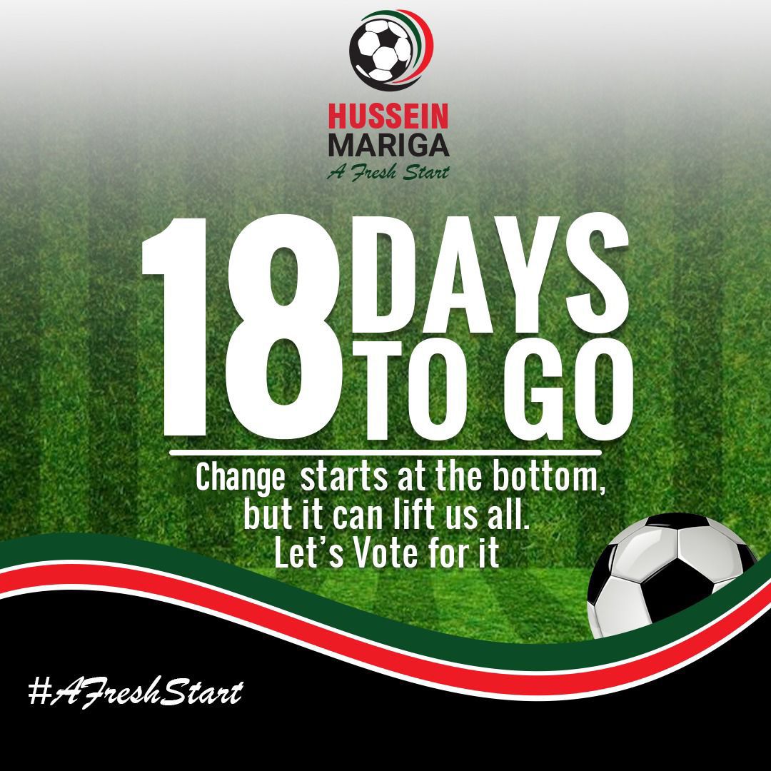 Real change starts with the choices we make at the grassroots. Delegates, let’s elect leaders who will truly transform our game from the ground up. The future of Kenyan football is in our hands - let’s make it count! 

 #AFreshStart #VoteForChange