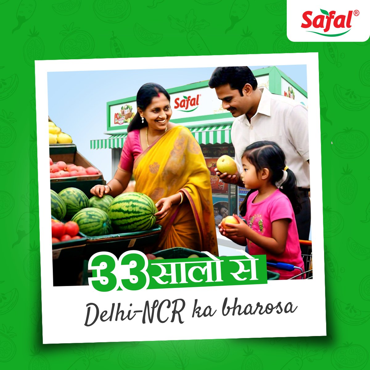 Your trusted grocery shopping partner by serving freshest of veggies, fruits and more for 33+ years. Because 

Safal Hai to Safe Hai! ​🍒🍐🍎🫐🍅🥦

#Safal #SafalFresh #GroceryShopping ​ #freshvegetables