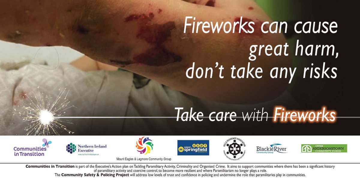 Fireworks can cause serious injury.  Please be careful this Halloween 🎃👻