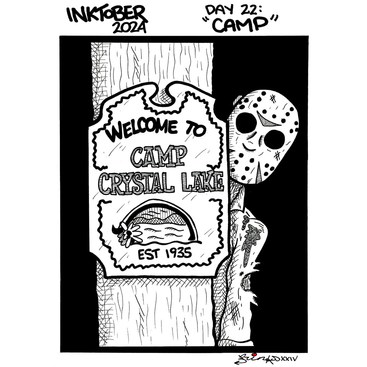 Mr_Brinks's tweet photo. Inktober 2024 Day 22 - "Camp" https://t.co/3gVy0Xc9bu