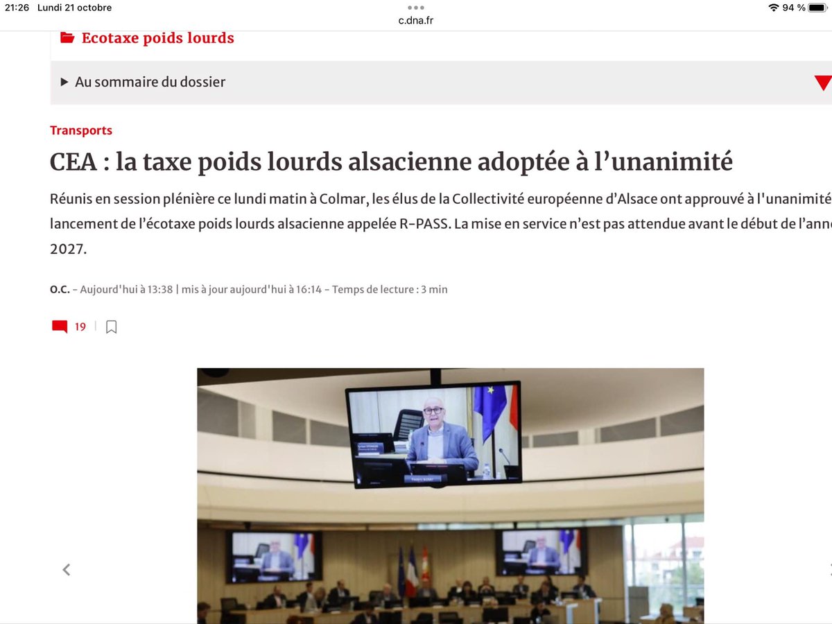 brunodalpra67's tweet photo. On avance enfin… l’#écotaxe poids lourds va enfin se concrétiser en #Alsace.
20 ans après l’initiative du député Yves Bur, 10 ans après l’abandon en en rase campagne par Ségolène Royal…
Malgré de grandes insuffisances, on avance… #rpass https://t.co/WY8tlrLA5j