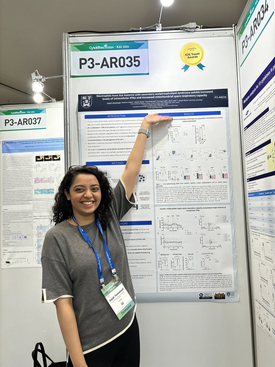 GinaLeisching's tweet image. Anjali and I presented our #neutrophil #lupus work at #Cytokines2024 in #seoul
Two years of hard work to generate this novel and meaningful dataset. Thank you to our collaborators and funders!