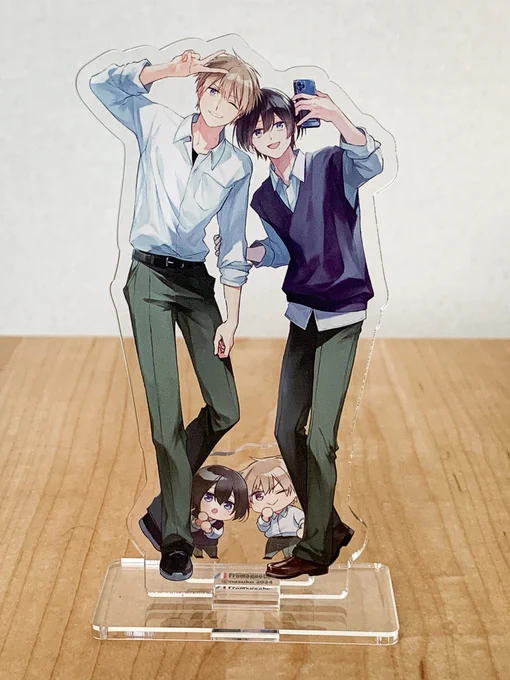 今日、『深山と七瀬はまだ友達?』コミックスの有償特典のアクスタサンプルをいただいたのですが………めっっっっちゃ可愛いかも〜〜〜!!!!!!楽しみにしててください!フロマージュブックスさん特典はこちら… 