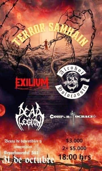 ExiliuM666's tweet photo. 31 DE OCTUBRE 
💥TERROR SAMHAIN FEST 🎃
TOKATA A BENEFICIO 
.....
Departamental #561
San Miguel 
16:00 HRS..
$3000 2x $5000
NO FALTES ❗ 🤟🏻🎃🤟🏻
#tokatafest #tokataabeneficio
#thrashmetal #Samhain
#halloweenconcert 🤟🏻san miguel https://t.co/eIeXQSGhho