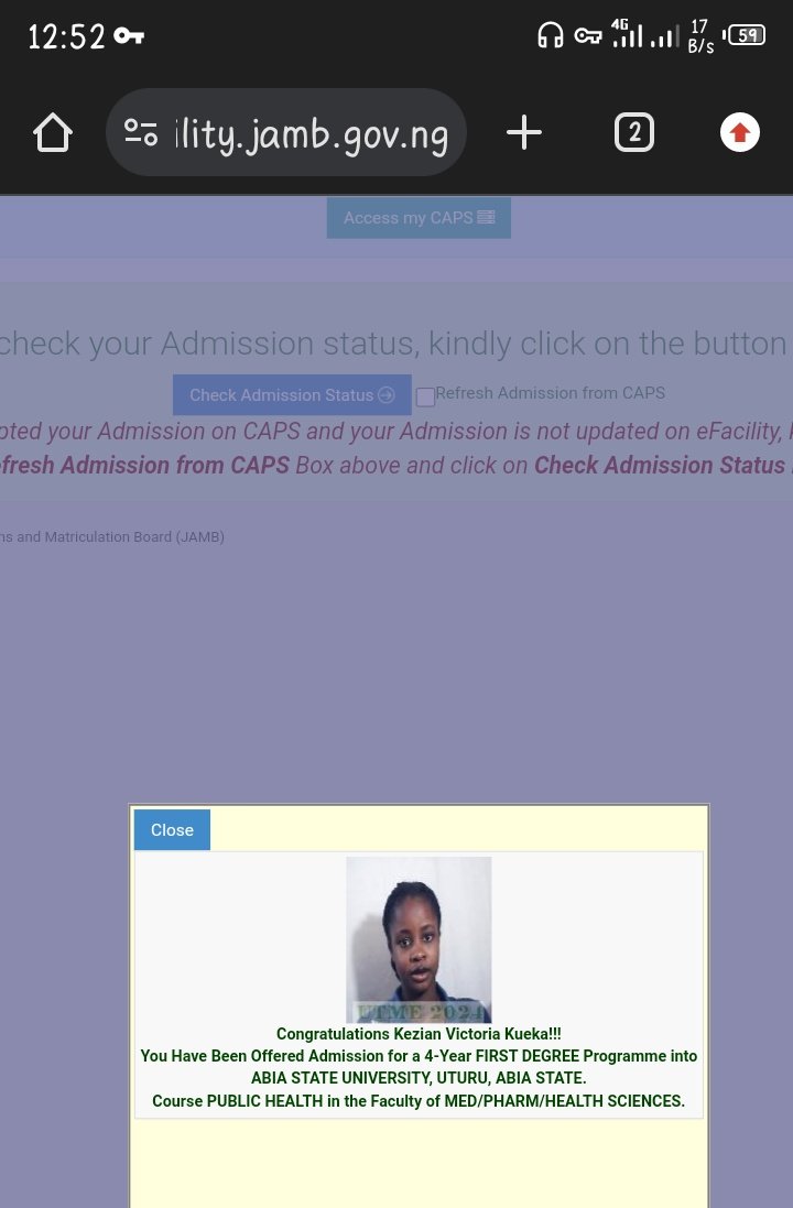 I posted this with my admission in progress...

But you guys....🥹🥹
I got in!!

I've seek for admission for 2 years..after staying home for 6 yrs after my o'level.
God is faithful!
#HallelujahChallenge 
#HallelujahChallenge2024