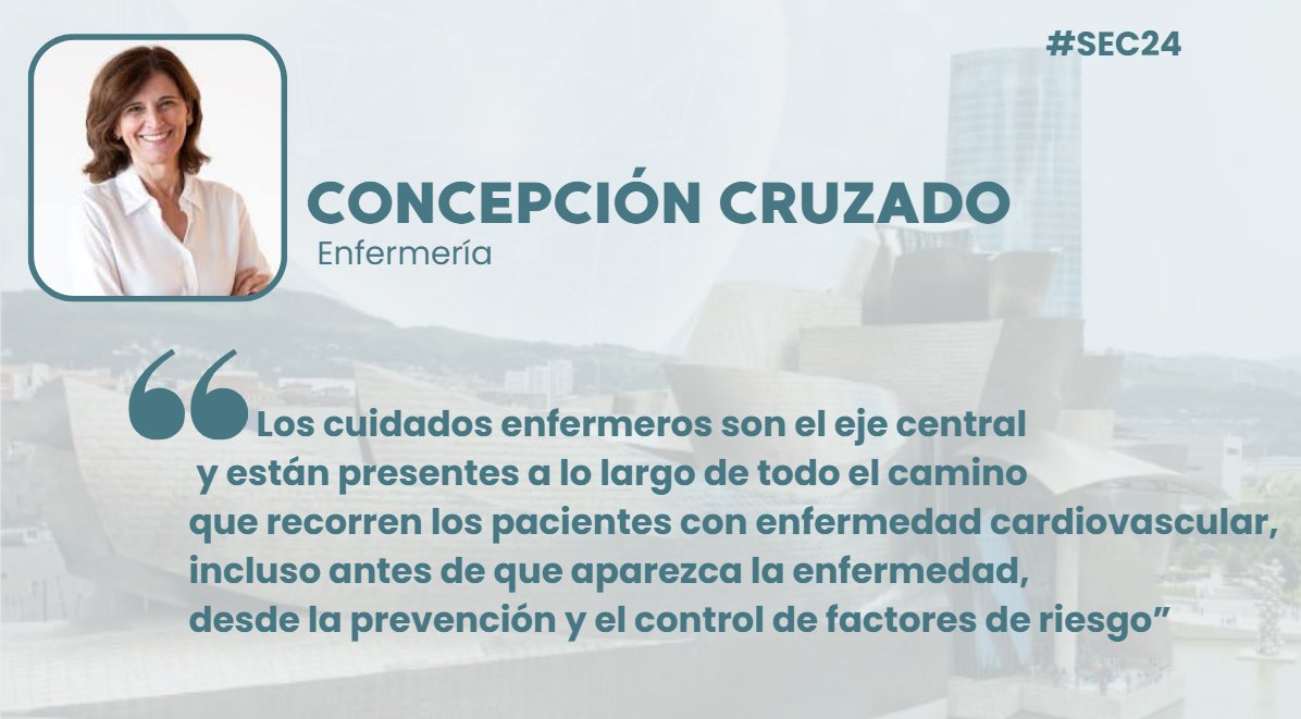 👩‍⚕️❤️ La enfermería en cardiología tiene un papel clave en #SEC24. 

Concepción Cruzado Álvarez presenta las últimas innovaciones y enfoques en enfermería, fundamentales para mejorar el cuidado y atención a los pacientes. 

No te pierdas CardioActualidad 🚀 programa.congresosec.org/sesiones/1491