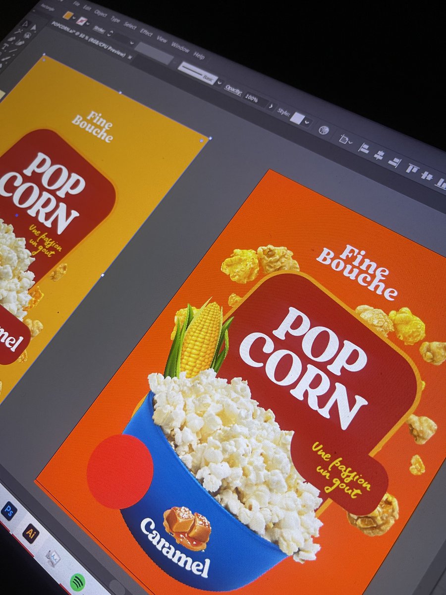 packagingdesig_'s tweet photo. Still a Work in Progress 🤩❤️
Caramelized Pop Corn 🌽 Packaging Design for a brand in Benin 🇧🇯 Republic called ‘Fine Bouche’
#Packaging #graphicdesign #productpackagingdesign https://t.co/tFL3bLEpHg