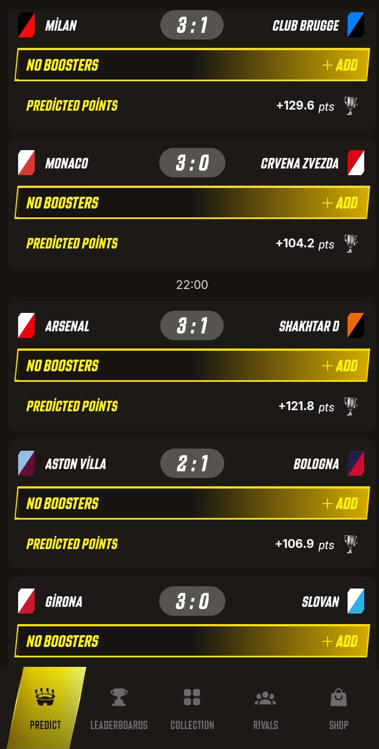rabuktu's tweet photo. Champions League time! 🔥 Going for high scores tonight with some bold predictions.🚀

#ChampionsLeague #RealMadrid #Dortmund #Juventus #PSG #PSGPSV #Monaco #Milan #MilanBrugge #Arsenal #Girona #AstonVillaBologna #PSV #Shaktar #Bratislava #Bayern #Barcelona @scorerushgame https://t.co/ZemjnIUTk2
