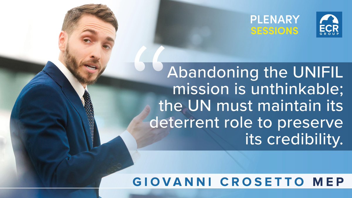 🌐 <a href="/g_crosetto/">Giovanni Crosetto</a> MEP on the need to safeguard <a href="/UNIFIL_/">UNIFIL</a> in Lebanon. 

 💬"Accepting war as the only solution in the Middle East would undermine the existence of multilateral organisations—something we can't allow."

#EPlenary