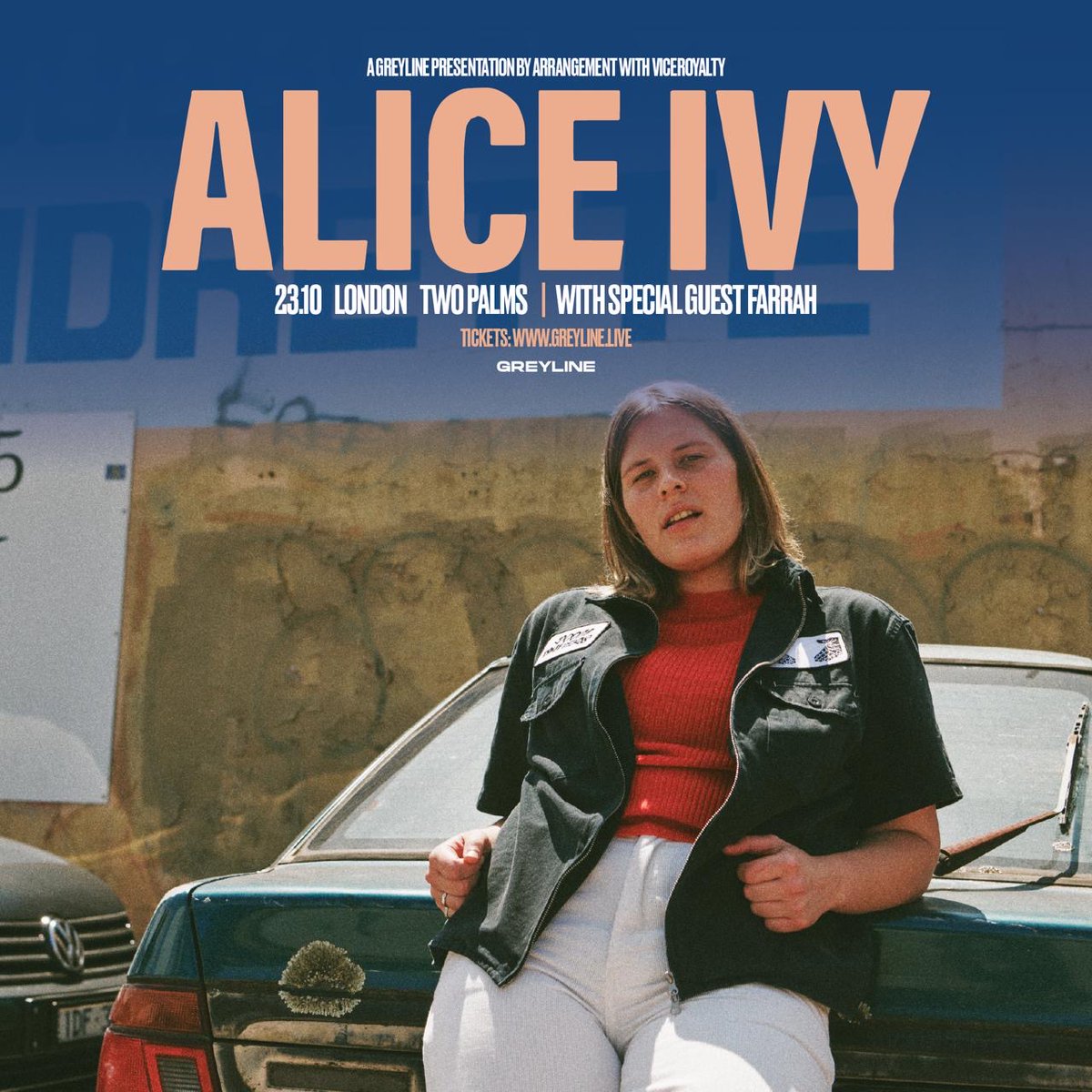 HACKNEY! I’m supporting the incredible <a href="/aliceivymusic/">Alice Ivy</a> tomorrow at <a href="/twopalmshackney/">TWO PALMS</a>. See you there? 😍🪩🌴🌀 greyline.live/event/alice-iv…