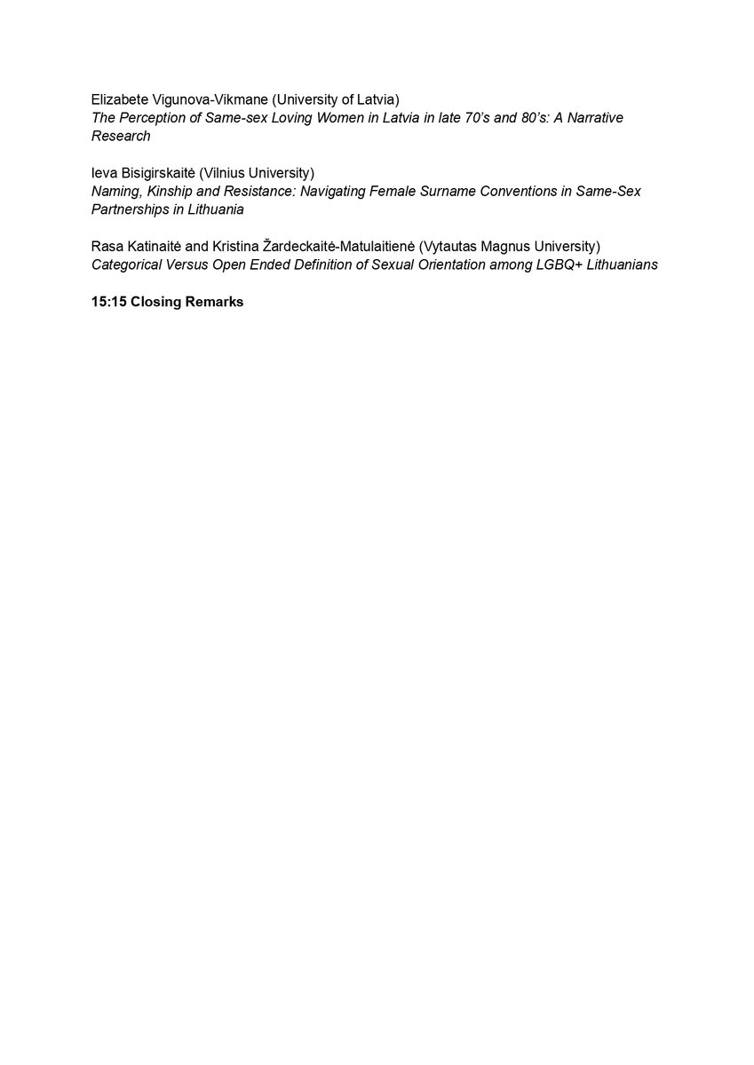 SiobhĂĄn Hearne (@siobhanhearne) on Twitter photo Baltic Sexualities in Global Perspective is next week! We have brilliant papers, a keynote from
Riikka Taavetti, and a roundtable on transnational approaches to sexualities with <a href="/NikolaosPapado7/">Nikolaos Papadogiannis</a>, Richard Mole, Kath Browne & Yulia Gradskova. Register here tinyurl.com/5a8382c8 Baltic Sexualities in Global Perspective is next week! We have brilliant papers, a keynote from
Riikka Taavetti, and a roundtable on transnational approaches to sexualities with <a href="/NikolaosPapado7/">Nikolaos Papadogiannis</a>, Richard Mole, Kath Browne & Yulia Gradskova. Register here tinyurl.com/5a8382c8