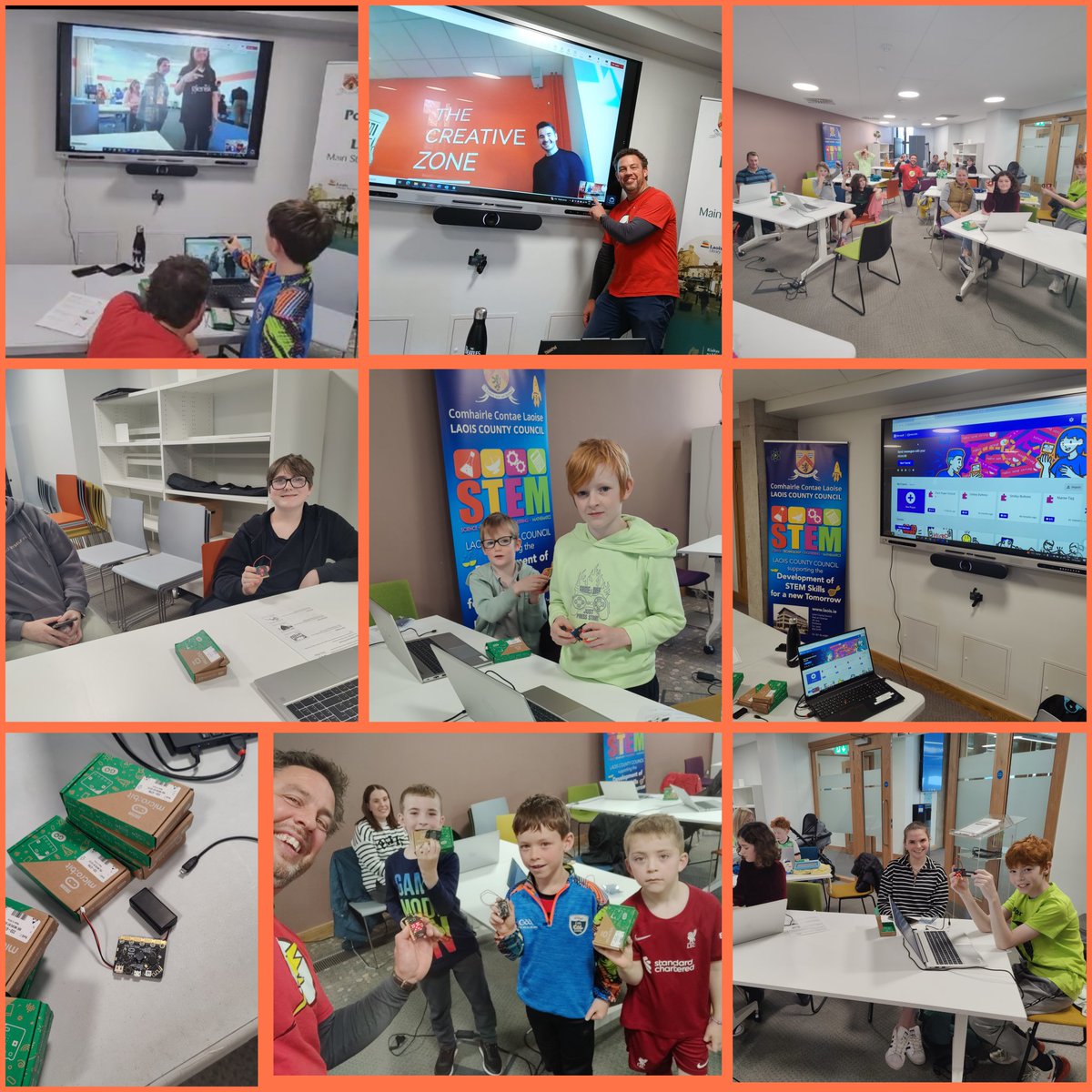 Seanie Morris (@seaniemorris) on Twitter photo Last Saturday was <a href="/DojoMor2024/">DojoMór</a> across Ireland! I hosted #Microbit Family Workshops in #PortlaoiseLibrary. Kids aged 6-13 used #Scratch to make controllers display various things. Even linked in to #TullamoreLibrary and <a href="/DeanHodge_OCC/">Dean Hodge</a>
<a href="/LaoisCouncil/">Laois County Council</a> #STEMinAction #DojoMor2024 Last Saturday was <a href="/DojoMor2024/">DojoMór</a> across Ireland! I hosted #Microbit Family Workshops in #PortlaoiseLibrary. Kids aged 6-13 used #Scratch to make controllers display various things. Even linked in to #TullamoreLibrary and <a href="/DeanHodge_OCC/">Dean Hodge</a>
<a href="/LaoisCouncil/">Laois County Council</a> #STEMinAction #DojoMor2024