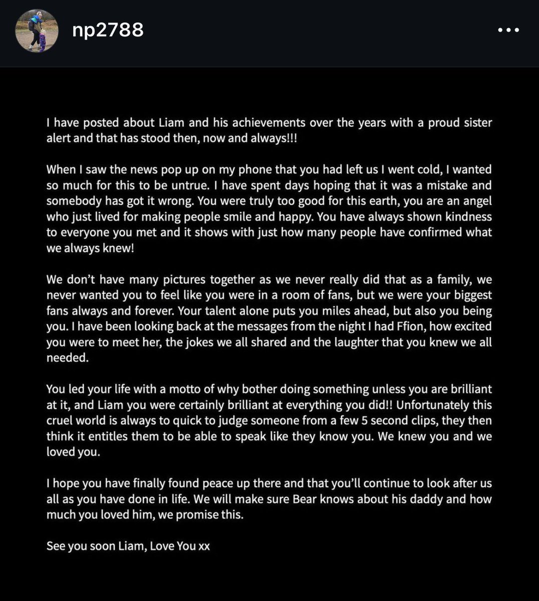 imthakur_007's tweet photo. Nicola Payne, Liam's sister, paying tribute to Liam. 🪽
Liam Payne will never die from fan’s heart.
#liampain #RIPLiamPayne #liampayn #LiamPayne #LiamPayneForever #LiamLawson #Liam_Payne #liampyne #OneDirection 💔😭 https://t.co/mNYPBTeO9G