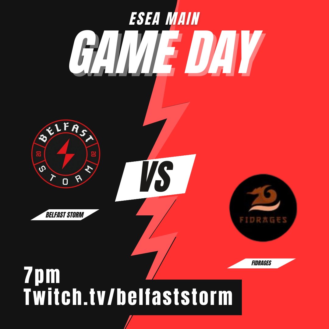 Belfast Storm (@belfaststorm) on Twitter photo 🧐It's Counterstrike action tonight as we take on Fidrages at 7pm in our latest ESEA Main game. 
Last online game before <a href="/EPICLAN/">EPIC.LAN UK Gaming & Esports Events</a> on Thursday!
Tune in with our resident caster <a href="/Texet_Toast/">Texet_Toast</a> on -
Twitch.tv/belfaststorm 🧐It's Counterstrike action tonight as we take on Fidrages at 7pm in our latest ESEA Main game. 
Last online game before <a href="/EPICLAN/">EPIC.LAN UK Gaming & Esports Events</a> on Thursday!
Tune in with our resident caster <a href="/Texet_Toast/">Texet_Toast</a> on -
Twitch.tv/belfaststorm