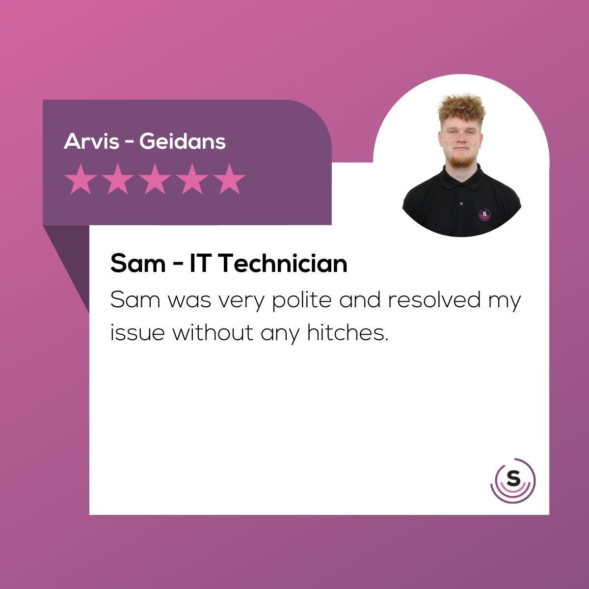 👋 Polite, efficient, and no hitches – Sam made sure this customer’s issue was resolved smoothly and without stress. Excellent work, Sam!