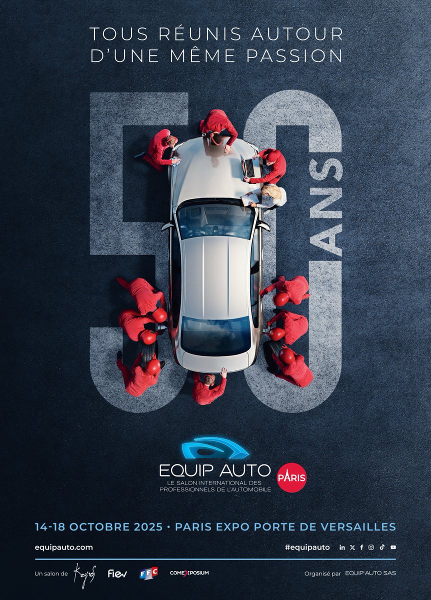 📢 Grandes annonces pour EQUIP AUTO Paris 2025 !

Lors de THE EXTRA MILE by EQUIP AUTO, nous avons dévoilé le programme des 50 ans d'EQUIP AUTO !

🚀 Voici tout ce qu'il faut savoir :
Le salon EQUIP AUTO Paris 2025 sera sous le haut patronage de Monsieur Emmanuel MACRON Président