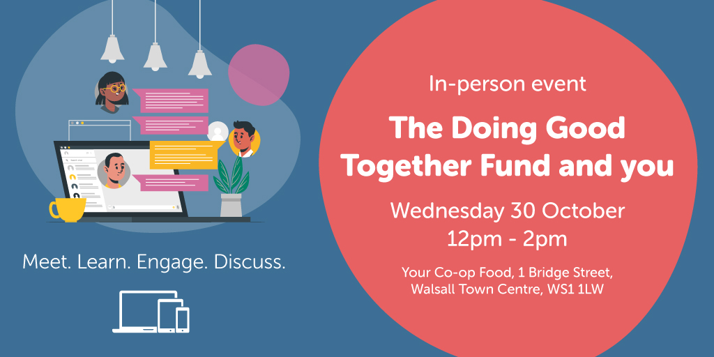 Want to know how members are #DoingGoodTogether in Walsall? Join our in-person event on 30.10, 12pm–2pm for a community update and how to nominate good causes for a grant. Drop in on the day or pre book here midcounties.coop/membership/eve…
<a href="/coop_food/">Your Coop Food</a>  <a href="/midcountiescoop/">Your Co-op</a>