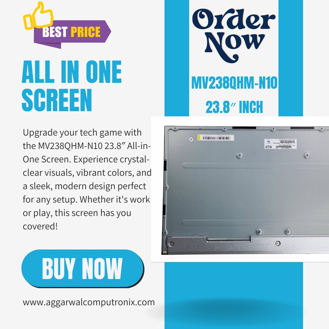 aggcomputronix's tweet image. 🔧 Upgrade your tech game with the MV238QHM-N10 23.8″ All-in-One Screen! Experience crystal-clear visuals, vibrant colors, and a sleek, modern design perfect for any setup. Get yours today!

#AggarwalComputronix #AllInOneScreen #TechUpgrade #ClearVisuals #23InchDisplay
🧵