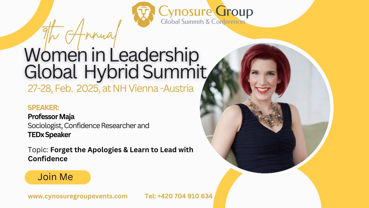 We are thrilled to introduce Professor Maja,  Sociologist, Confidence Researcher, and TEDx Speaker, as a Keynote  Speaker at  Women in Leadership Global Summit| 27-28  Feb. 2025! Register now to  learn how to transform your leadership style with confidence.cynosuregroupevents.cz/2024/07/16/9th…