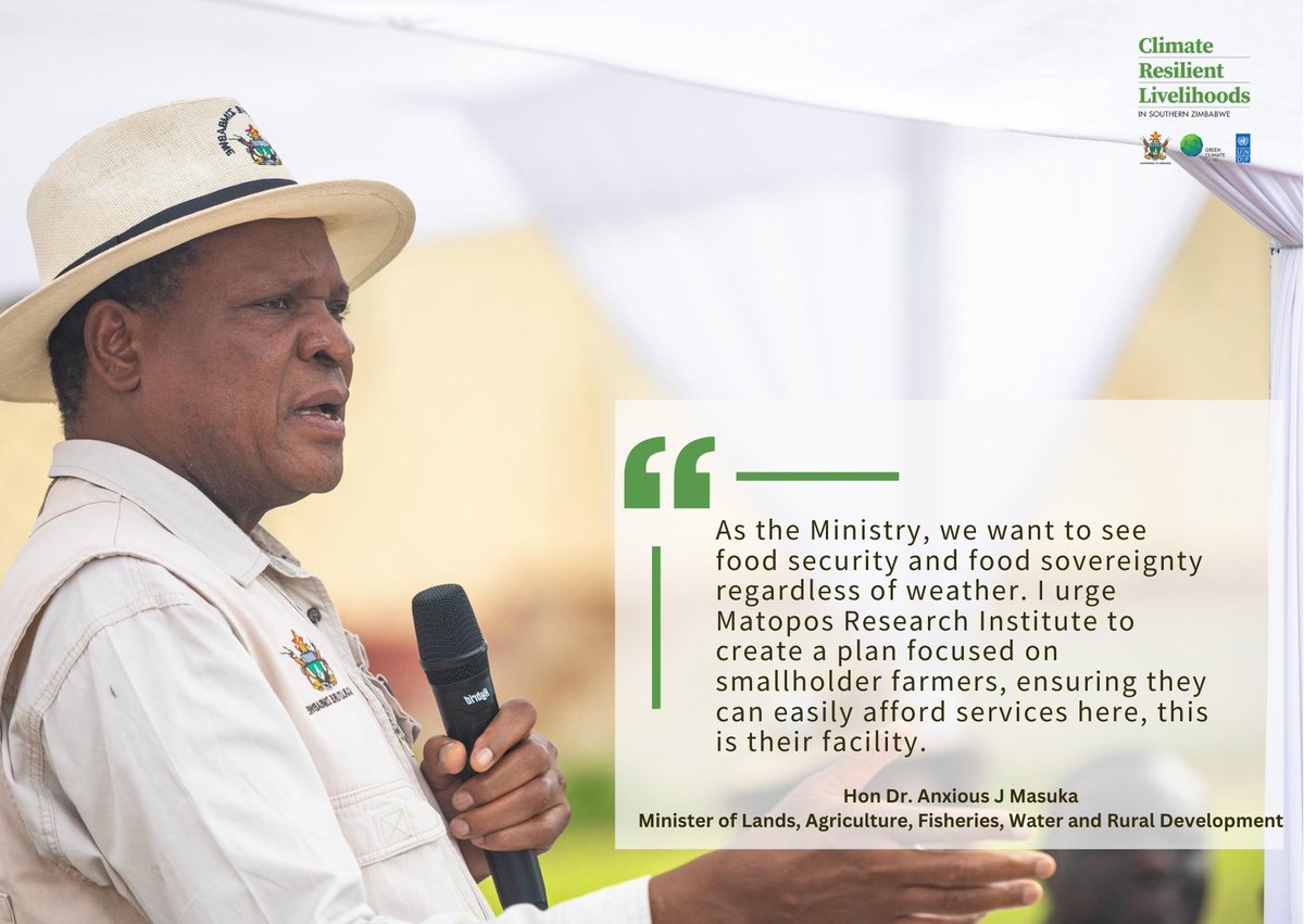 UNDPZimbabwe's tweet photo. Coming at a time🕙 when #climatechange is a lived experience in Zimbabwe, @theGCF supported livestock gene bank plays a significant role in promoting adoption of #ClimateSmartAgriculture. 🌾
#AgricultureInnovation https://t.co/KprcscTNHL