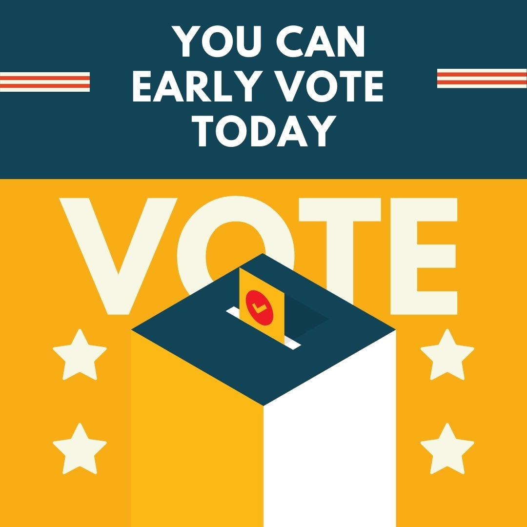 Don't forget to vote, you can do it early today! Make sure you have your voice heard this election! Sign up to volunteer for GOTV here - mobilize.us/dashboard/mich…

#SC01 #EarlyVoting #VoteEarly  #GetOutTheVote #YourVoteCounts