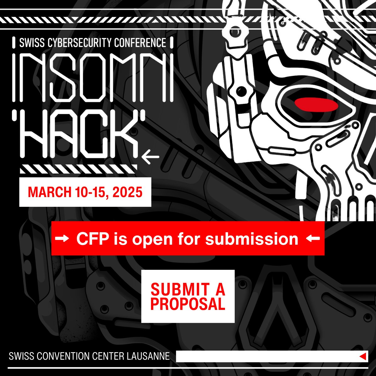 🚨 CFP is open!
 
🛡️ The Call for Papers for Insomni'hack 2025 is now open!
 
🌐 Details and submissions: ow.ly/oMJ550TQrKV
 
#INSO25 #CFP #cybersecurity #ethicalhacking #cybercommunity #event #OrangeCyberdefense #switzerland
