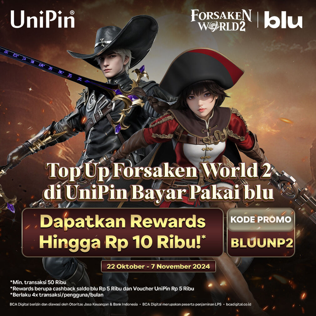 UniPinIndonesia's tweet image. Forsaken World 2 udah bisa Top Up di UniPin? Selain itu UniPin juga adain promo besar-besaran!😱

Cek slide selanjutnya buat tau ada promo apa aja di Forsaken World 2 dan jangan lupa nikmati promo lainnya di UniPin🔥

#UniPin #promo #promogame #forsakenworld2