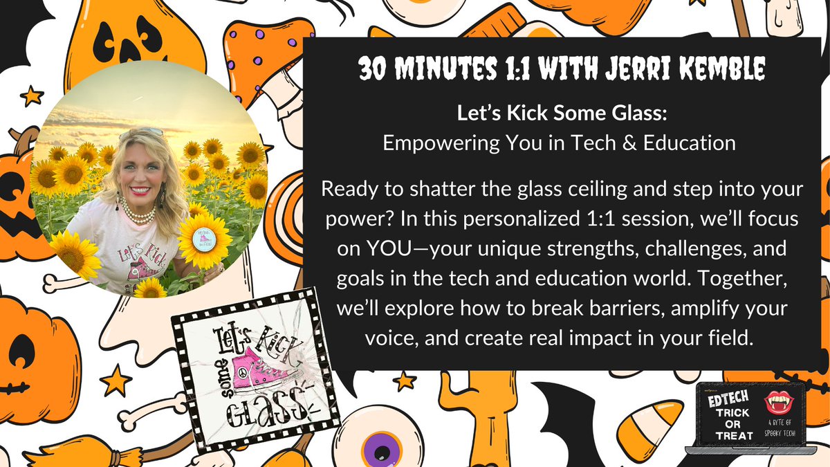 GoldEDULLC's tweet photo. 💥 Break barriers & amplify your voice in tech & education! 💪
Register to attend the EdTech Trick or Treat to win a 1:1 session with @techsavvysupt https://t.co/F6mOREjp0i #BEEGOLD https://t.co/f1T4YuqY1h