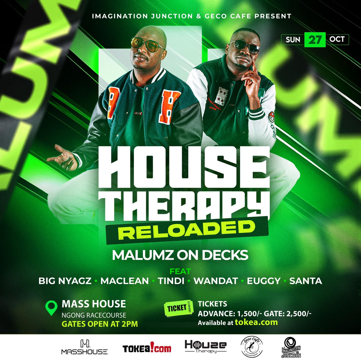 <a href="/ImaginationJctn/">Imagination_Junction</a> takes over this Sunday, with <a href="/Malumzondecks/">Qhayiya Lam</a> headlining &amp; your fave DJs on deck!

Fuel up with great food &amp; drinks from
@CafeGeco. Don’t miss out! 🔥  

Tickets up on <a href="/tokeaafrica/">Tokea</a>
🔗 tokea.com/event/119  

#ExperienceAmazing #MasshouseParties