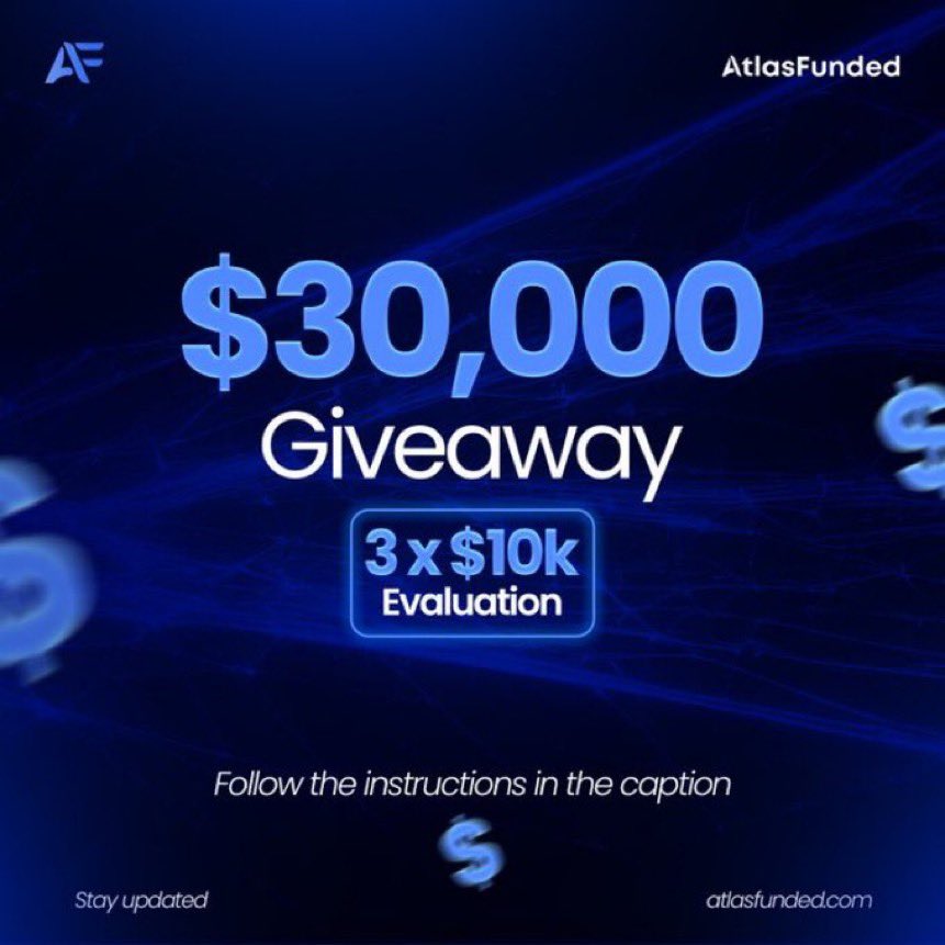 reeyah_sa's tweet photo. 🚨3x10k challenge accounts giveaway🚨

New upcoming venture-backed prop trading firm, launching 1st November!  

Join the giveaway now, follow these👇🏻

Follow: @reeyah_sa @atlasfunded

Like &amp; Retweet
Tag 3 traders 💙
Join discorhttp://discord.gg/atlasfundedE0R https://t.co/jDT1iRbHzK