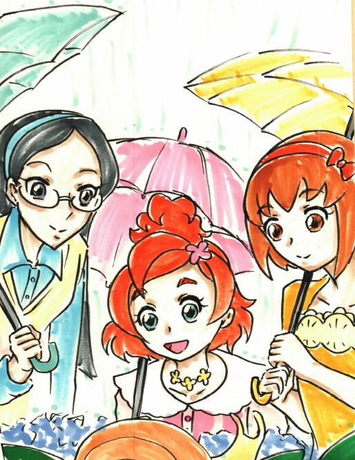 春野はるか 「#見た人も無言で傘を構えた何かをあげる 」|沖庵のイラスト