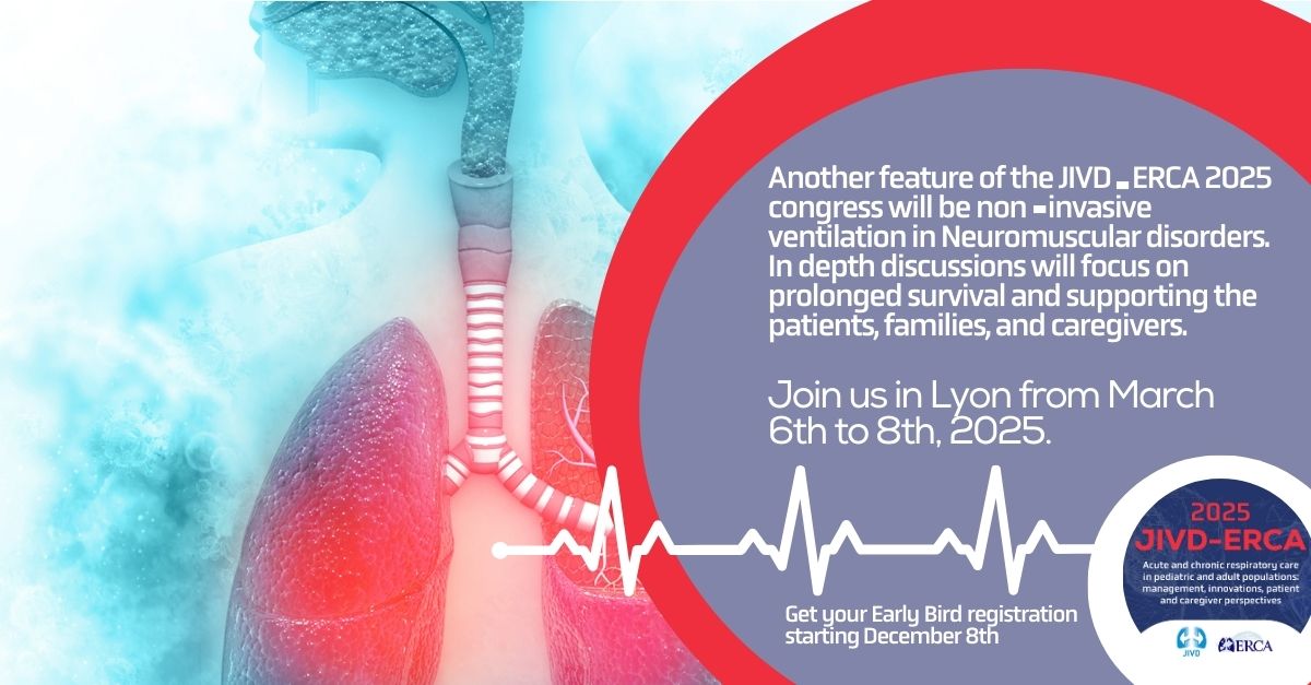 😷If you are a medical professional and interested in acute and long-term respiratory care, join us.
📆6-8 March
📍Cité Centre de Congrès Lyon (France)
✍️Registration here! jivd-erca2025.com/registration
👀Check the program jivd-erca2025.com/maincongres
#JIVDERCA2025