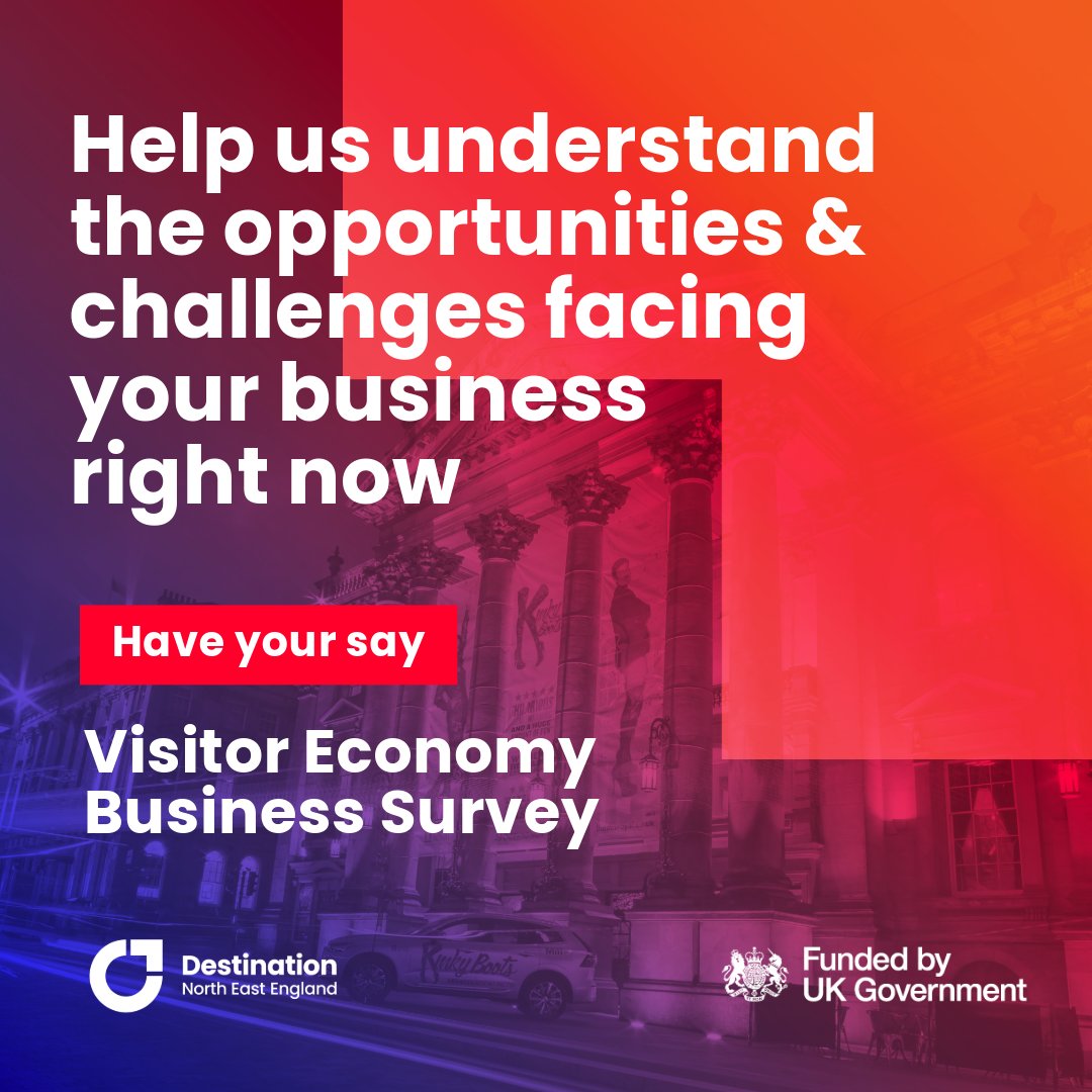 As we move into the latter part of the year, our teams are keen to hear from the visitor economy about the business landscape for the tourism and hospitality sector. 

It only takes a few minutes and your insight is hugely valuable.

newcastlegateshead.qualtrics.com/jfe/form/SV_e9…