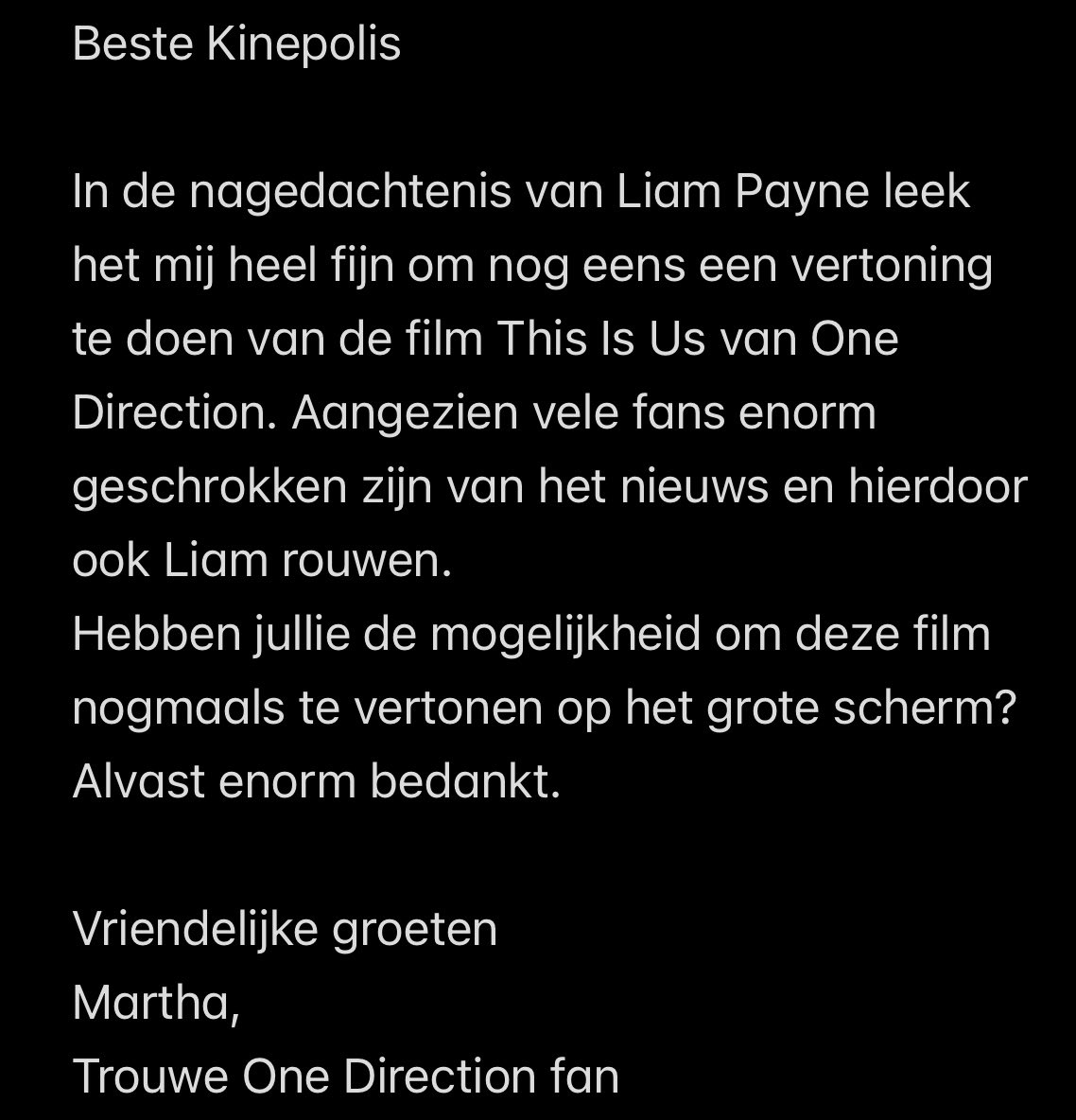 <a href="/Kinepolis/">Kinepolis België</a> 
#LiamPayneForever