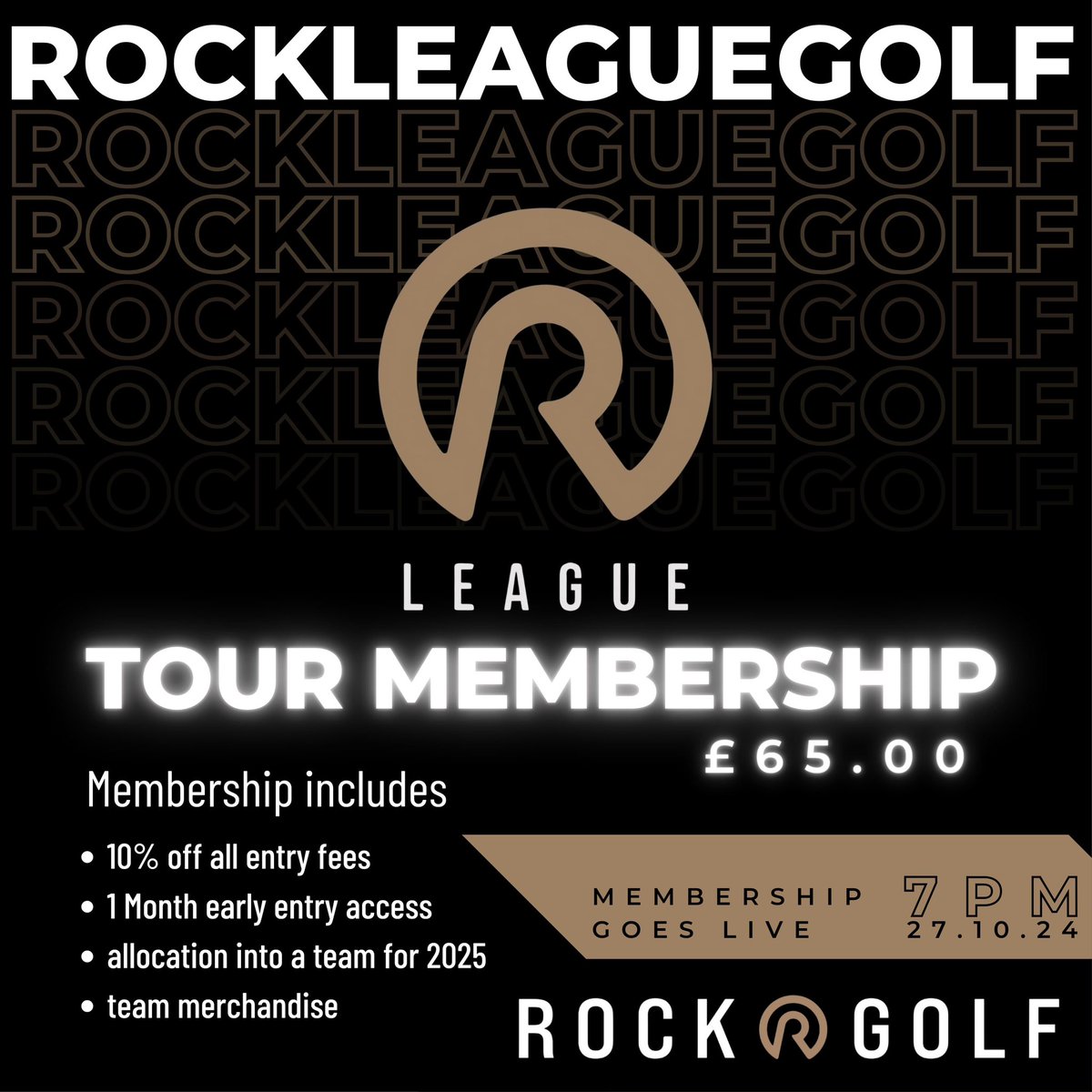 robrockgolftour's tweet photo. Tonight our Membership goes live for the 2025 Season. Not only do we have 18 amazing individual events at some of the best courses, we are also adding a brand new team element to our Tour. To be in one of these teams and more, make sure you sign up tonight https://t.co/aJUGebsQ27 https://t.co/LC88HClNuW