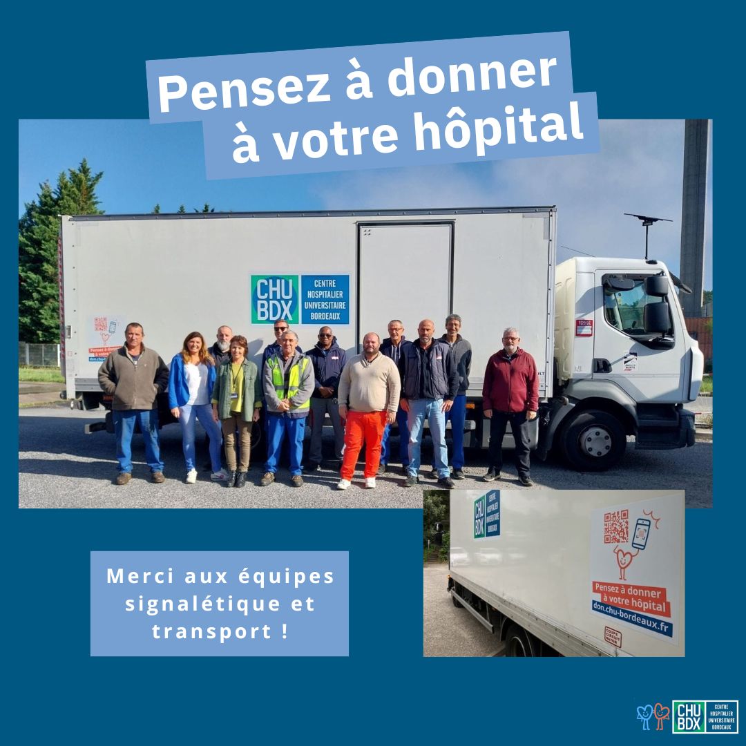 [#MÉCÉNAT] 🚑💙 Grâce à l’engagement des équipes signalétique et transport du <a href="/CHUBordeaux/">CHU de Bordeaux</a> , les véhicules de l’hôpital arborent les couleurs du mécénat, permettant à notre message de solidarité de circuler dans toute la métropole bordelaise
Faire un don👉 don.chu-bordeaux.fr/donnez