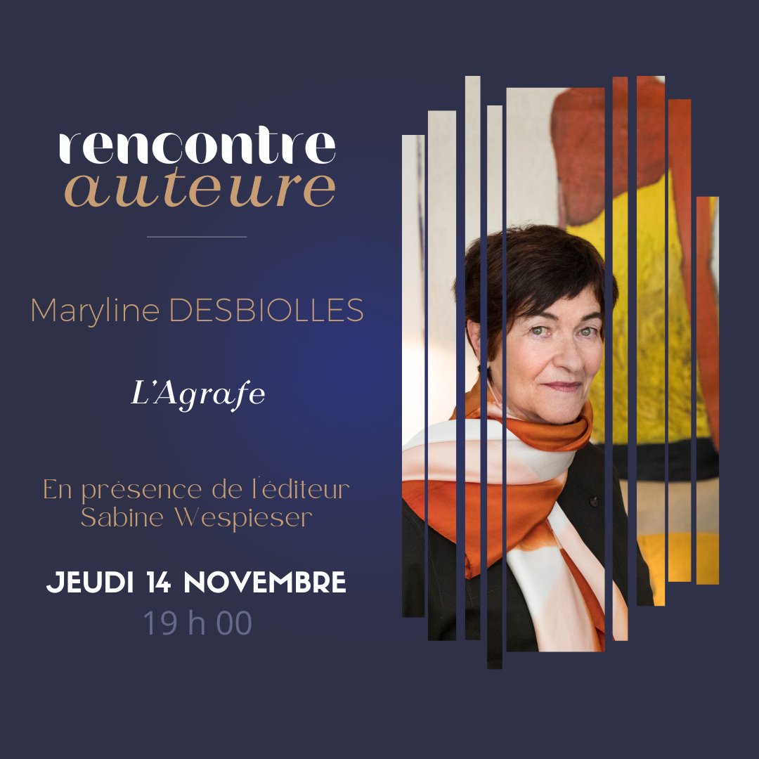 Retrouvez-nous ce jeudi 14 novembre à partir de 19h.
#librairiesindependantes #librairieRyst #Ryst #CherbourgenCotentin #lesrencontresdelalibrairie #MarylineDesbiolles #SabineWespieser