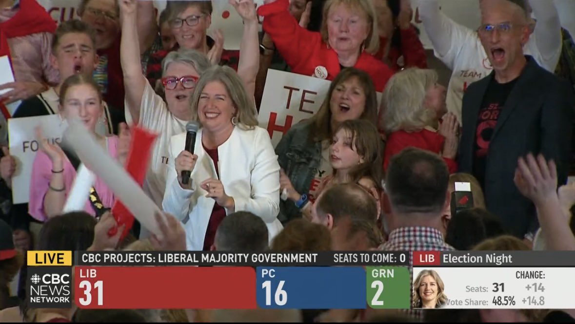 Elyse Surette-DiMuzio (@elysesd_) on Twitter photo New Brunswick’s first female premier!!
Change is coming ❤️ congrats to <a href="/susanholt/">Susan Holt</a> and her incredible team! New Brunswick’s first female premier!!
Change is coming ❤️ congrats to <a href="/susanholt/">Susan Holt</a> and her incredible team!