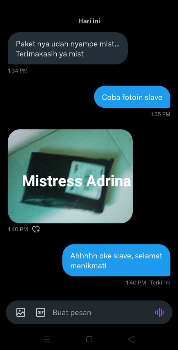 Mist_ADr's tweet photo. Pemesanan baju kotor, bekas pemakaian lebih dari 24 jam sudah diterima pemesan(slave)🥰💝
Semua jenis pesanan yang sudah diorder sama saya, pastinya saya kirim bukti resi pengiriman yaa, jadi dijamin aman 100%🥰
#realtestimoni #femdom #humiliation https://t.co/LAYW0rLnna