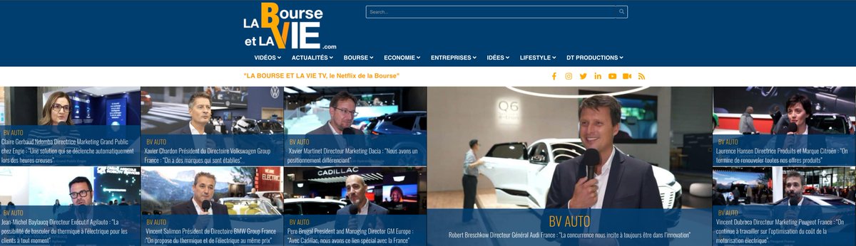 DidierTestot's tweet image. #MondialDeLAuto2024 
sur LA BOURSE ET LA VIE TV @LaBourseEtLaVie  
et des invités pour parler de ce Mondial et de cet univers automobile en pleine transformation.
(Vidéos) #automobile #Intrastructure #energie #mobilités #hybride #electrique 
labourseetlavie.com/category/bv-au…