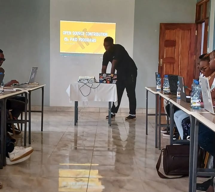 During #TechXEldoret, <a href="/clifford_ouma/">Clifford Ouma</a>  &amp; <a href="/victorkalanza/">Kalanza</a> led a workshop: Open Source Contribution (a <a href="/github/">GitHub</a> partner session).

Thank you for delivering an engaging workshop! #TechXEldoret!

Photo courtesy: wanjicode