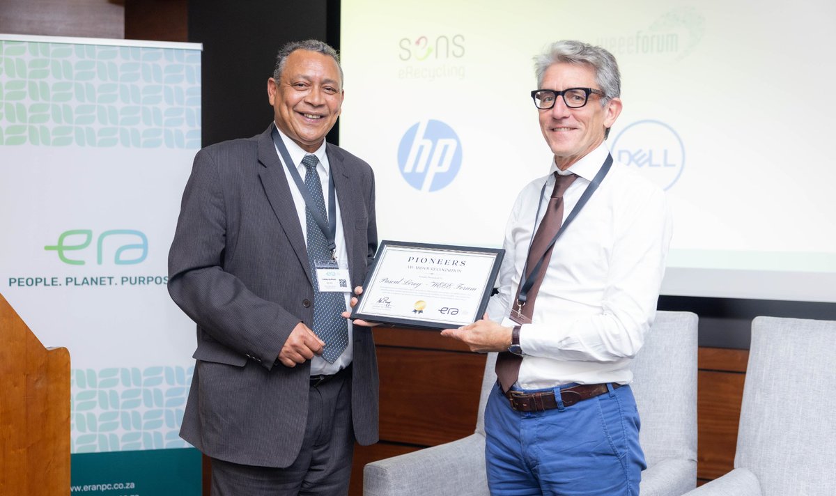 WEEE Forum (@forumweee) on Twitter photo Earlier in October, <a href="/ForumWeee/">WEEE Forum</a> received a Pioneers Award “in recognition of its unwavering support and guidance”.👏<a href="/ForumWeee/">WEEE Forum</a> will continue to support <a href="/ERA_NPC/">ERA NPC</a> in its mission for sustainable Extended Producer Responsibility in South Africa. 👏
Thank you for this recognition! Earlier in October, <a href="/ForumWeee/">WEEE Forum</a> received a Pioneers Award “in recognition of its unwavering support and guidance”.👏<a href="/ForumWeee/">WEEE Forum</a> will continue to support <a href="/ERA_NPC/">ERA NPC</a> in its mission for sustainable Extended Producer Responsibility in South Africa. 👏
Thank you for this recognition!