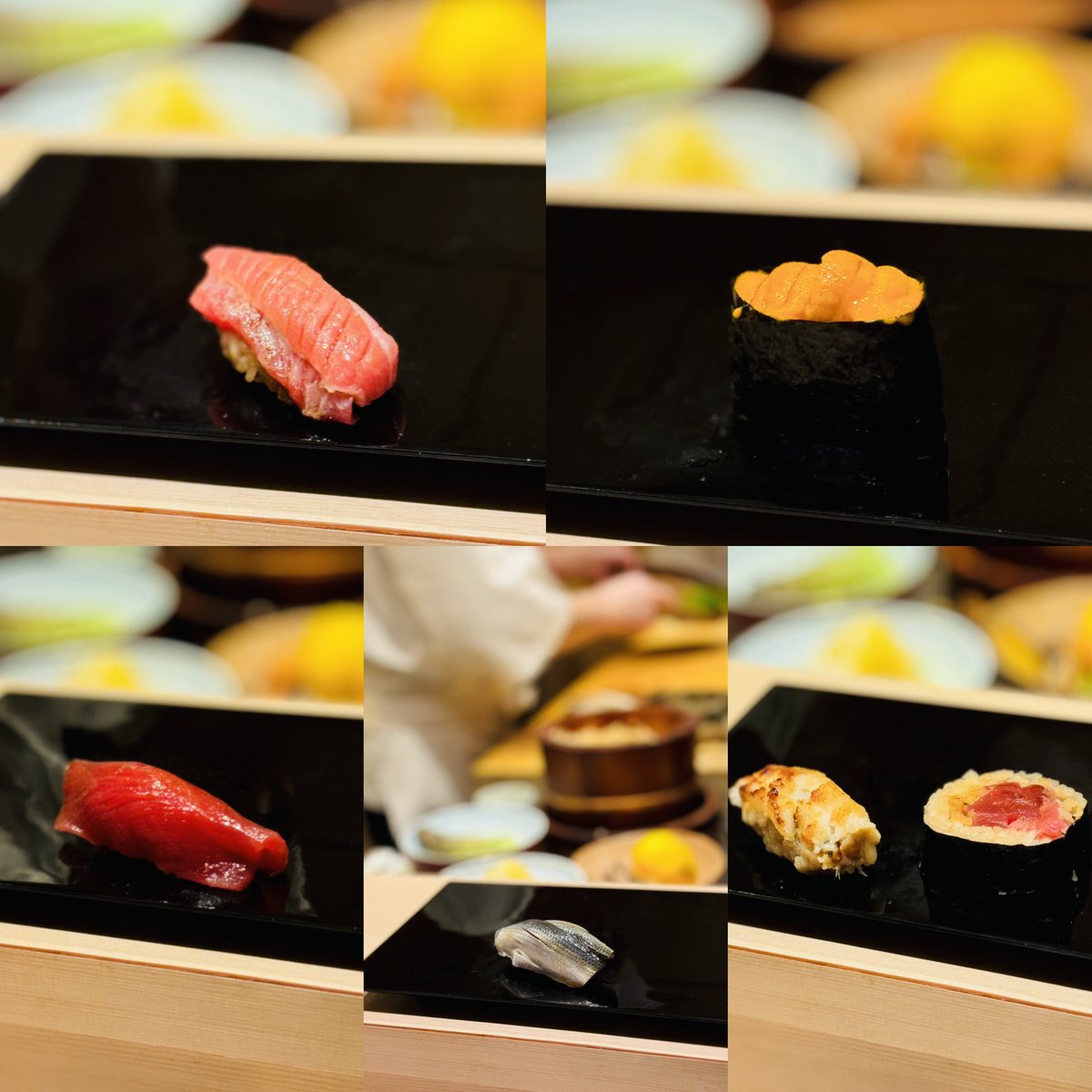MeiM_official's tweet photo. 10/21六本木@鮨竜太
めめ地元いわきの同級生の鮨職人竜太くんのお店🍣鮨竜太×MeiM💋👀鮨と音楽の夢のコラボ企画が遂に実現🎉😍
美味しいお鮨とお酒、生演奏🎻🪗
どれもこれも美味しくて最高すぎ😍
素晴らしい鮨職人竜太くん！尊敬です！✨
感動と至福のひと時をありがとうございました❤️オススメです！ https://t.co/XOp5inVbTg