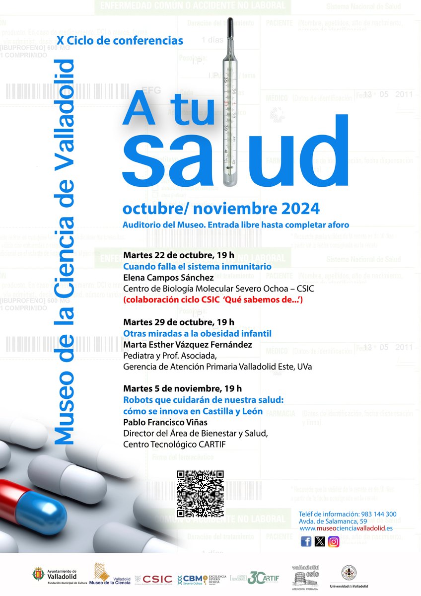 ¿Por qué se producen las enfermedades autoinmunitarias, las alergias o el cáncer? ¿Y las inmunodeficiencias? ¿Cómo afectan el sexo, la edad o el embarazo? Descúbrelo hoy en la charla ‘Cuando falla el sistema inmunitario’ de <a href="/ElenaC_S/">Elena Campos-Sánchez</a>, de  <a href="/CBM_CSIC_UAM/">Centro de Biología Molecular Severo Ochoa</a> 

🔗tinyurl.com/3tzcbcbc